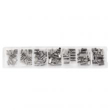 Variety Pack - Stainless Steel End Caps (inside size 1 to 4 mm) Antique Silver (110 pcs)