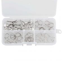 Jewelry Making Kit- Stainless Steel Earring Hooks (5 different types) Antique Silver