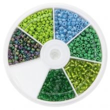 Bead Kit - Seed Beads (3 mm) Mix Color Green 