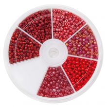 Bead Kit - Seed Beads (3 mm) Mix Color Red