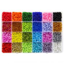 Bead Kit XL - Seed beads (4 mm / 24 x 12 gram) Mix Color