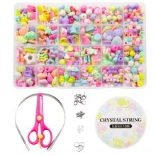 Bead Kit Kids - Acrylic Beads And Tools 'Mix Color'