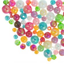 Bead Mix - Acrylic Beads (4 - 10 mm) Mix Color AB (25 Gram)