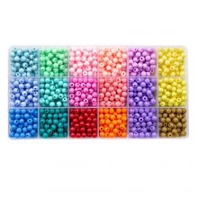 Bead Kit - Acrylic Beads (6 mm) Mix Color (1450 pcs)