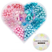 Jewelry Making Kit - Resin & Acrylic Beads (various sizes) Mix Color