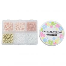 Jewelry Making Kit - Glass & Acrylic Beads (various sizes) Mix Color