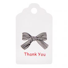 Jewelry Hang Tags - Thank you (3 x 5 cm) White (5 pcs)