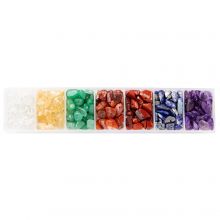 Bead Kit - Gemstone Chip Beads (3 - 8 mm) Mixed Stones (7 x 13 grams)