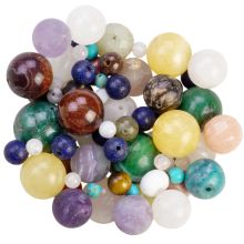 Bead Mix - Gemstone Beads (4 -16 mm) Mixed Stone (100 gram)