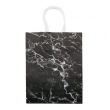 Gift Bags Kraft Paper Marble Pattern (15 x 21 x 8 cm) Black (1 pcs)