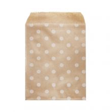 Gift Pouch Kraft Paper Dots (10 x 13 cm) Brown (10 pcs)