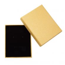 Jewelry Gift Box Kraft Paper with Foam Insert (9.5 x 7.5 x 1.5 cm) Gold (1 pcs)