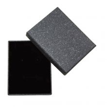 Jewelry Gift Box Kraft Paper with Foam Insert (9.5 x 7.5 x 1.5 cm) Anthracite (1 pcs)