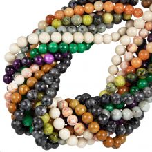 Bead Mix - Gemstone Beads (8 mm) Mixed Stones (10 Strands)