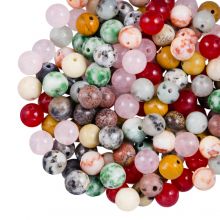Bead Mix - Gemstone Beads (6 mm) Mixed Stone (100 gram / ca 144 pcs)