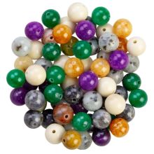 Bead Mix - Gemstone Beads (8 mm) Mixed Stone (100 gram / ca 125 pcs)