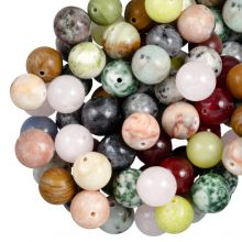 Bead Mix - Gemstone Beads (10 mm) Mixed Stone (100 gram / ca 65 pcs)