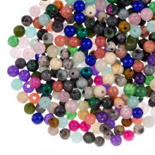 Bead Mix - Gemstone Beads (4 mm) Mixed Stone (30 gram / ca 270 pcs)