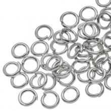 Jump Ring (4 x 0.8 mm) Antique Silver (100 pcs) 