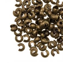 Crimp Bead Covers (5 mm) Bronze (25 pcs)