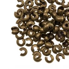 Crimp Bead Covers (6.5 mm) Bronze (25 pcs)