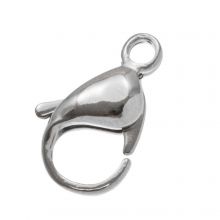 Stainless Steel Lobster Clasps (18 x 10 mm) Antique Silver (5 pcs)