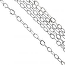 Stainless Steel Link Chain (3.5 x 2.5 x 0.4 mm) Antique Silver (10 meters)