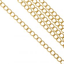 Stainless Steel Link Chain (3.5 x 2.5 x 0.5 mm) Gold (20 meters)