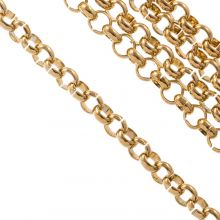 Stainless Steel Rolo Chain (4 x 1.5 mm) Gold (1 meters)