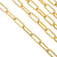 Stainless Steel Link Chain (18 x 7 x 1 mm) Gold (2.5 meters)