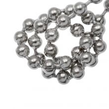 Stainless Steel Ball Chain (2.4 mm) Antique Silver (1 meter)