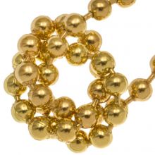 Stainless Steel Ball Chain (1.5 mm) Gold (10 meters)