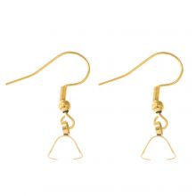 Stainless Steel Earring Hooks with Bail (27 x 20 mm) Gold (4 pcs)