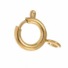 Stainless Steel Spring Clasps (7.5 x 5 x 1.2 mm) Gold (1 pcs)