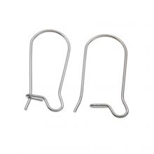Stainless Steel Earring Hooks (20 x 9 mm) Antique Silver (10 pcs)