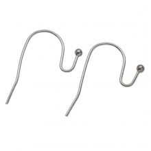 Stainless Steel Earring Hooks (22 x 12 mm) Antique Silver (10 pcs)