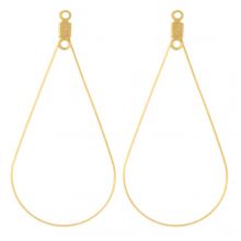 Stainless Steel Earring Frames (48 x 23 mm) Gold (4 pcs)