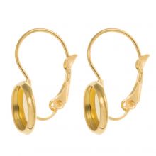 Stainless Steel Earring Hooks (20 x 10 mm) Gold (4 pcs)