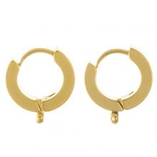 Stainless Steel Huggie Earrings (12 x 11 mm) Gold (4 pcs)