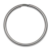 Stainless Steel Key Rings (24 x 2.5 mm) Antique Silver (10 pcs)