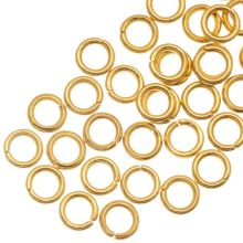 Stainless Steel Jump Rings (4 x 0.5 mm) Gold - PVD Vacuum Plated (50 pcs)