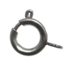 Stainless Steel Spring Clasps  (17 x 12 x 2 mm) Antique Silver (1 pcs)