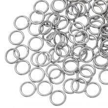 Stainless Steel Jump Rings (8 x 1.2 mm) Antique Silver (100 pcs)