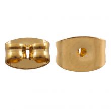 Stainless Steel Stud Earring Backs (4.5 x 6 x 3 mm) Gold (6 pcs)