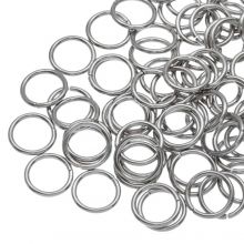 Stainless Steel Jump Rings (10 x 1 mm) Antique Silver (100 pcs)