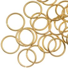 Stainless Steel Jump Rings (8 x 0.8 mm) Gold - PVD Vacuum Plated (25 pcs)