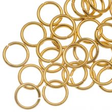 Stainless Steel Jump Rings (6 x 0.8 mm) Gold (25 pcs)
