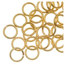 Stainless Steel Jump Rings (8 x 1.2 mm) Gold - PVD Vacuum Plated (25 pcs)