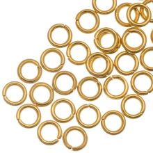 Stainless Steel Jump Rings (4 x 0.8 mm) Gold - PVD Vacuum Plated (50 pcs)