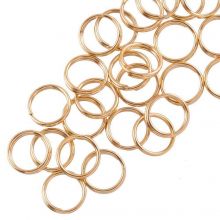Stainless Steel Split Rings (8 x 1.3 mm) Gold (25 pcs)